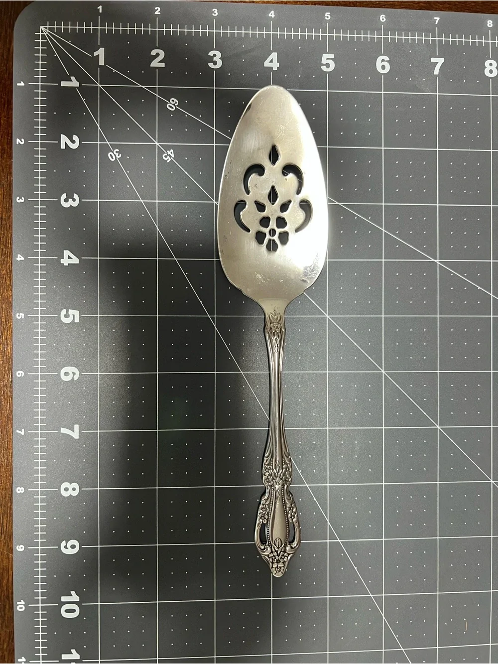 Vintage Oneida Brahms Deluxe Stainless Raphael Slotted Pierced Pie Server